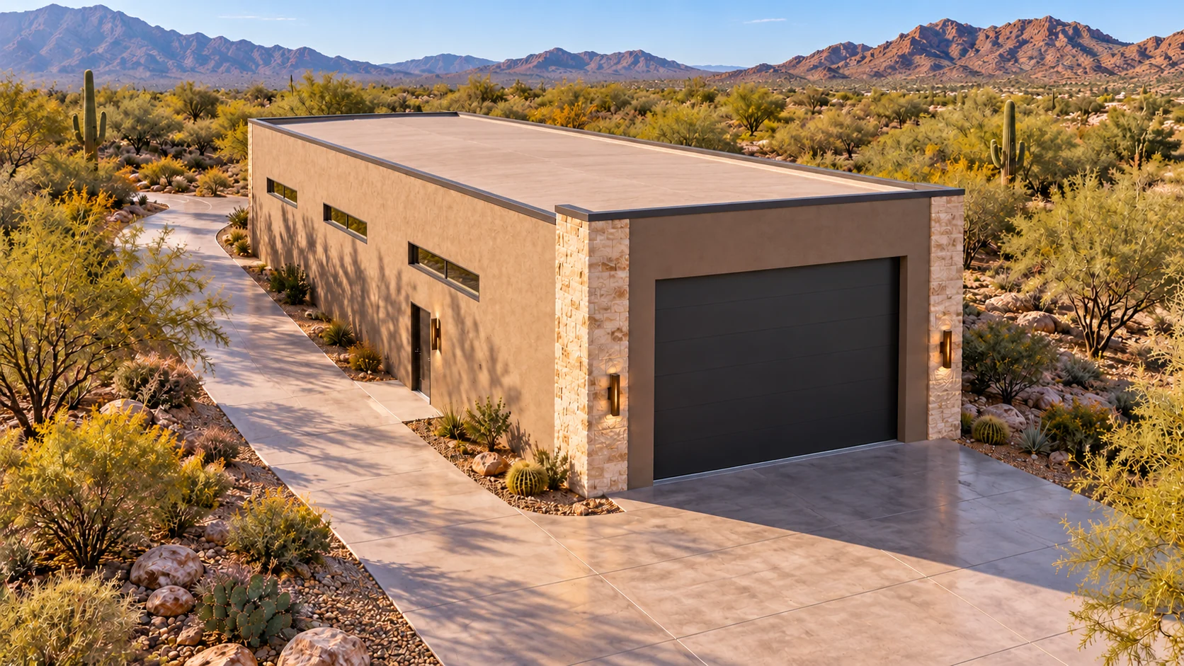 Desert Passage — aerial exterior architectural concept