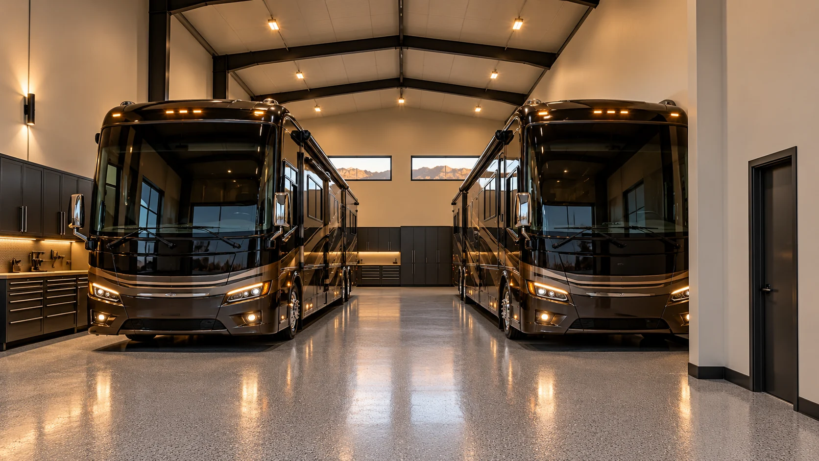 High Desert Hangar — main interior architectural concept