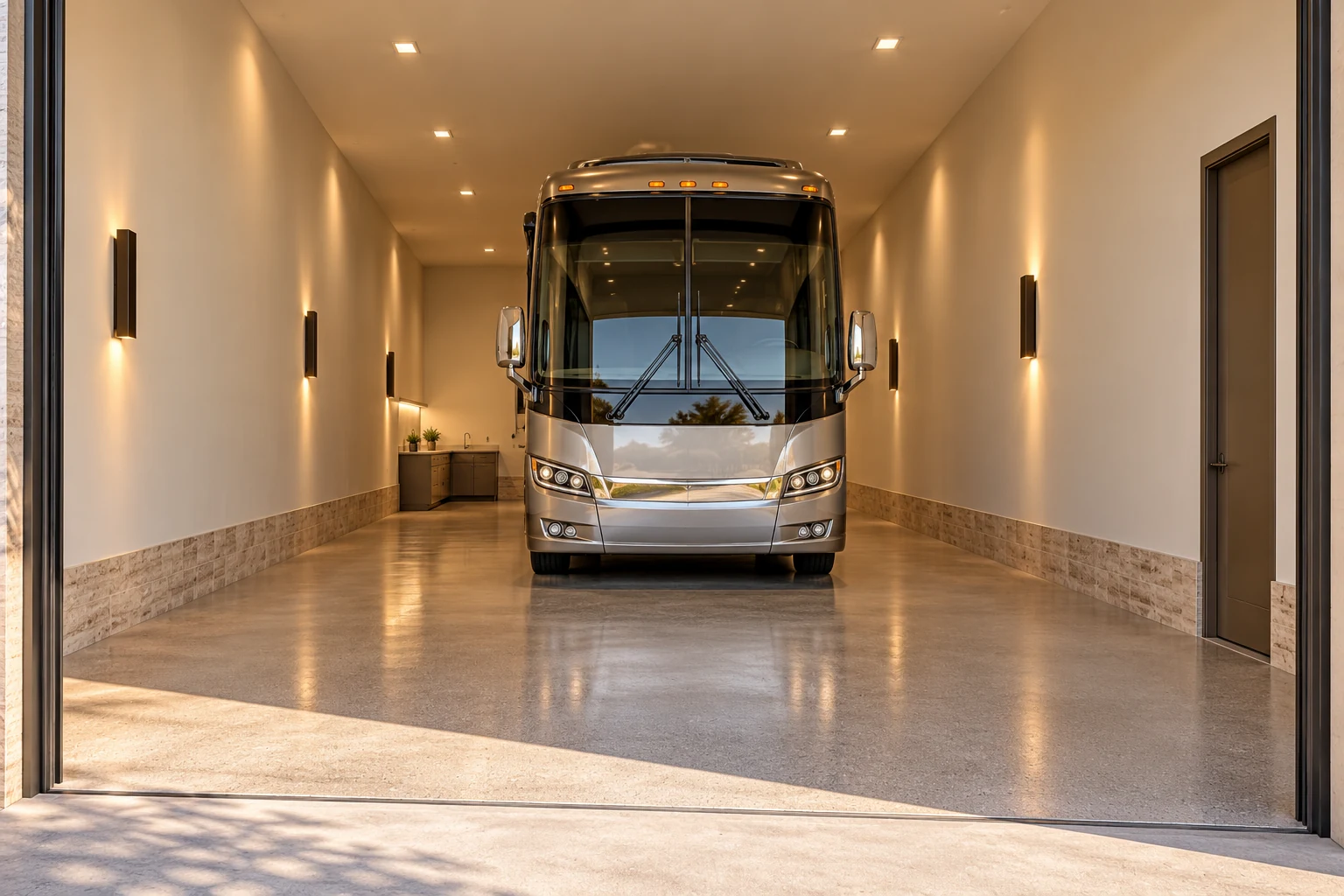 Clubhouse concept — garage interior