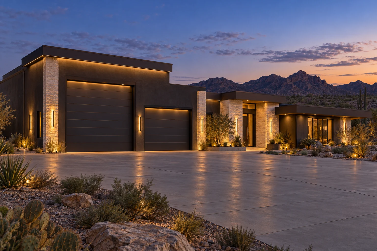 Nightfall concept — exterior arrival