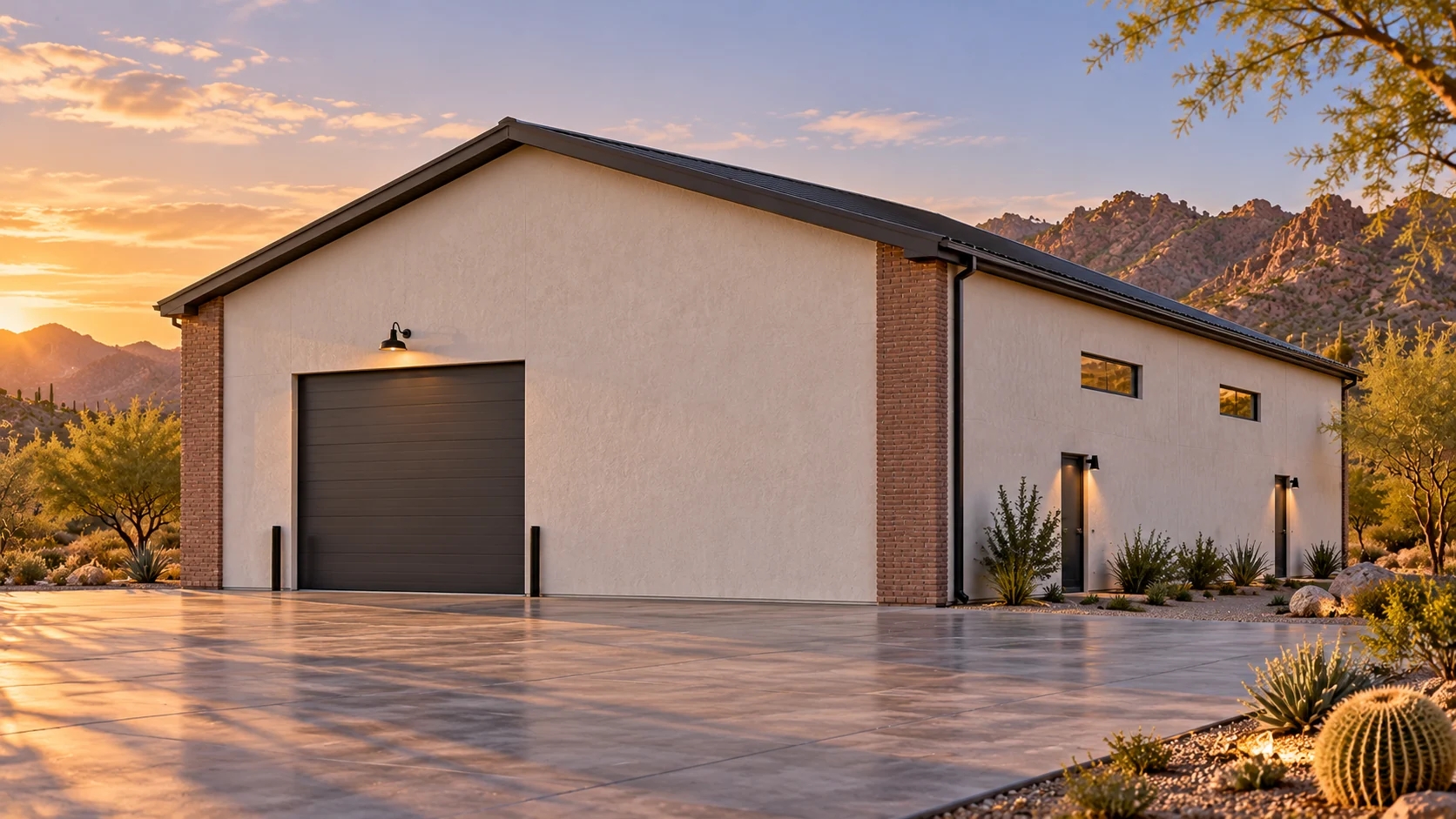 Restoration Works — Rear exterior concept rendering