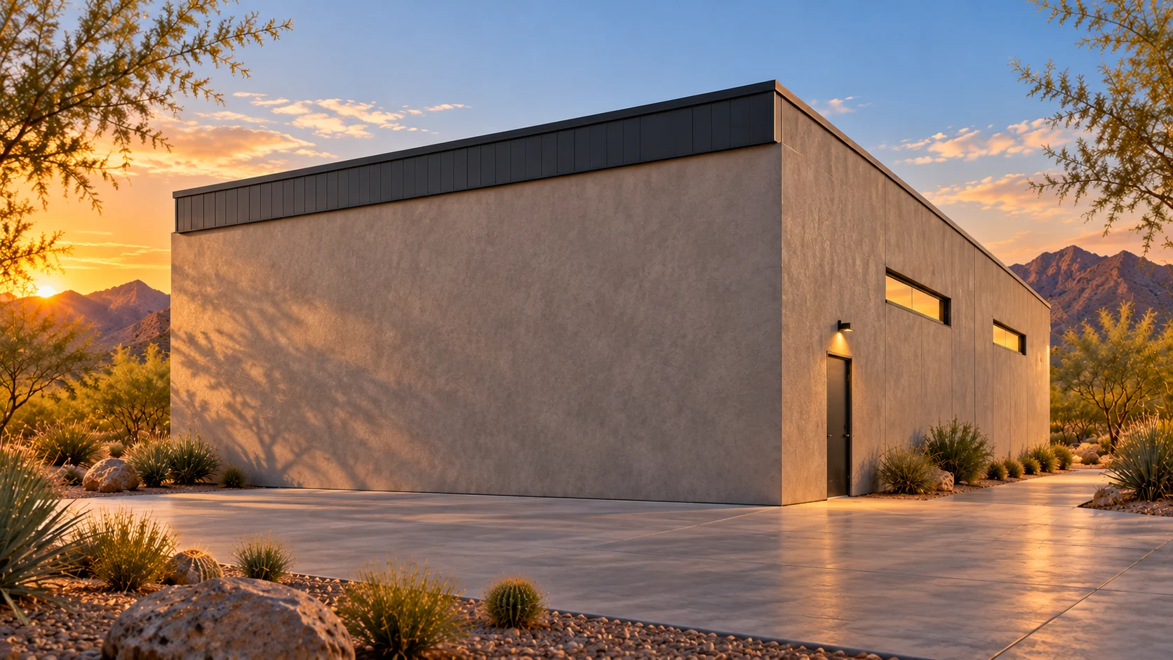 Weld & Wrench — Rear exterior concept rendering