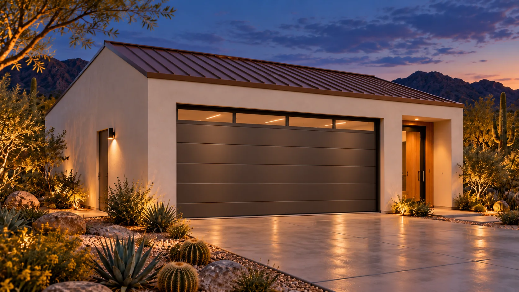 Back Nine — evening exterior concept rendering