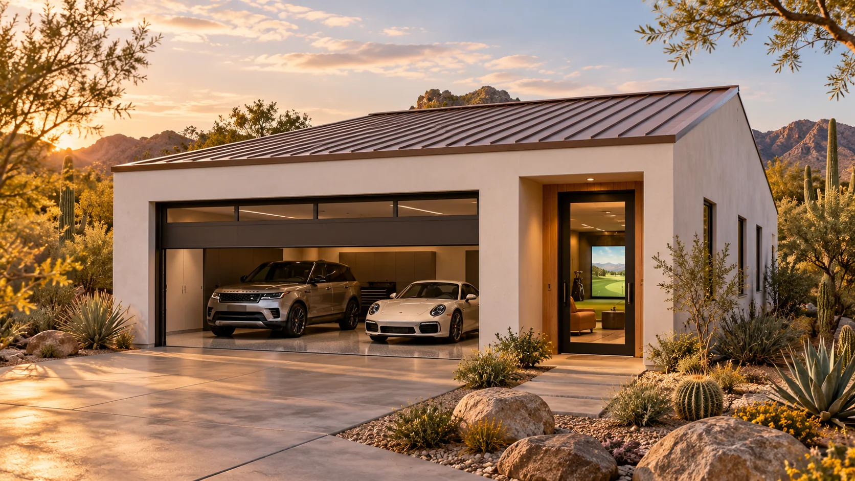 Back Nine — exterior arrival concept rendering