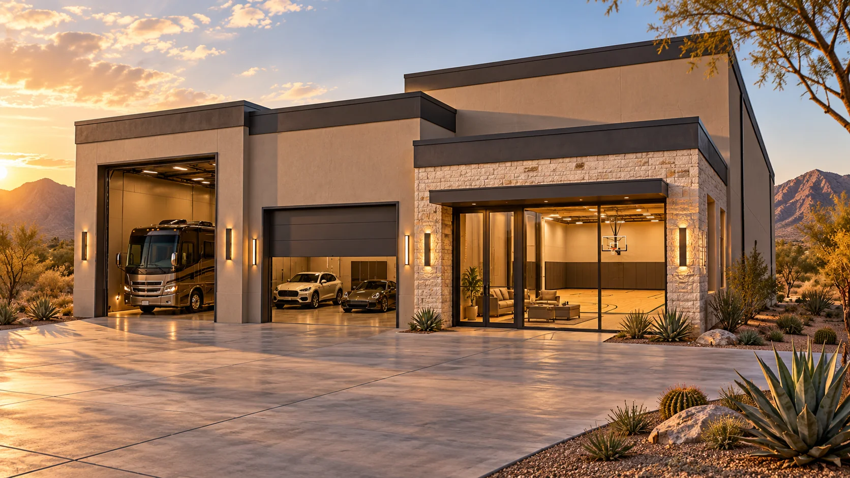 Baseline — exterior arrival concept rendering