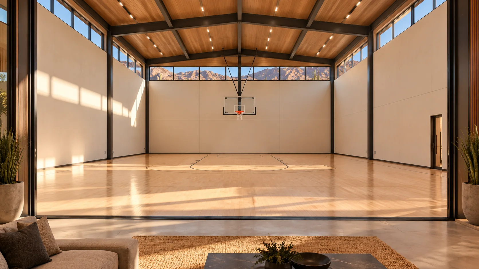 Desert Arena — multi-use sports hall concept rendering