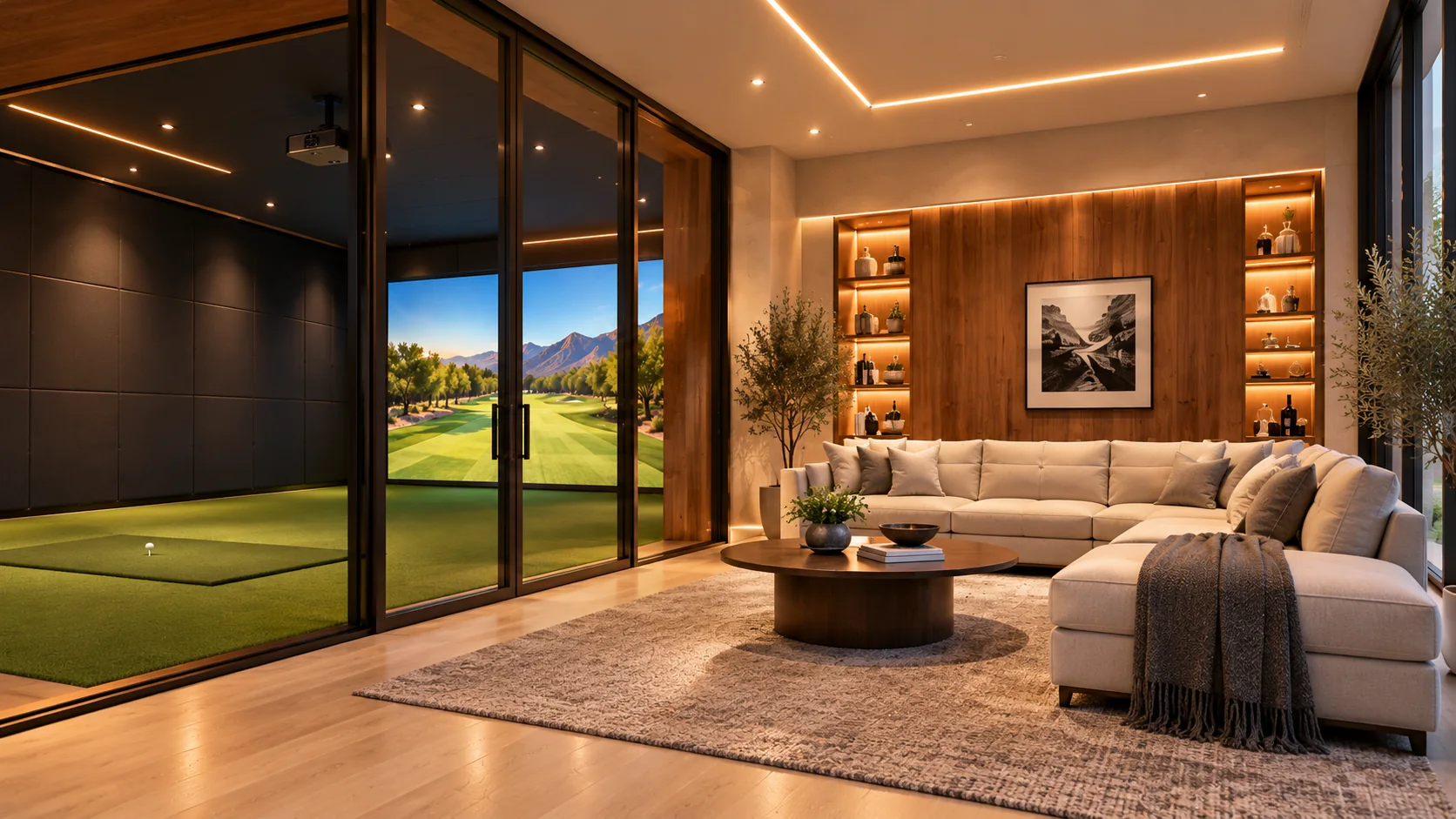 Fairway Lounge — viewing lounge concept rendering