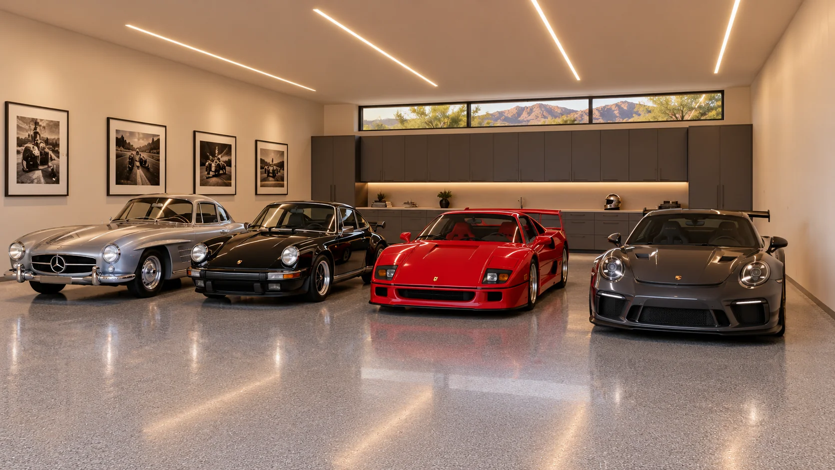 Fairway Lounge — garage interior concept rendering