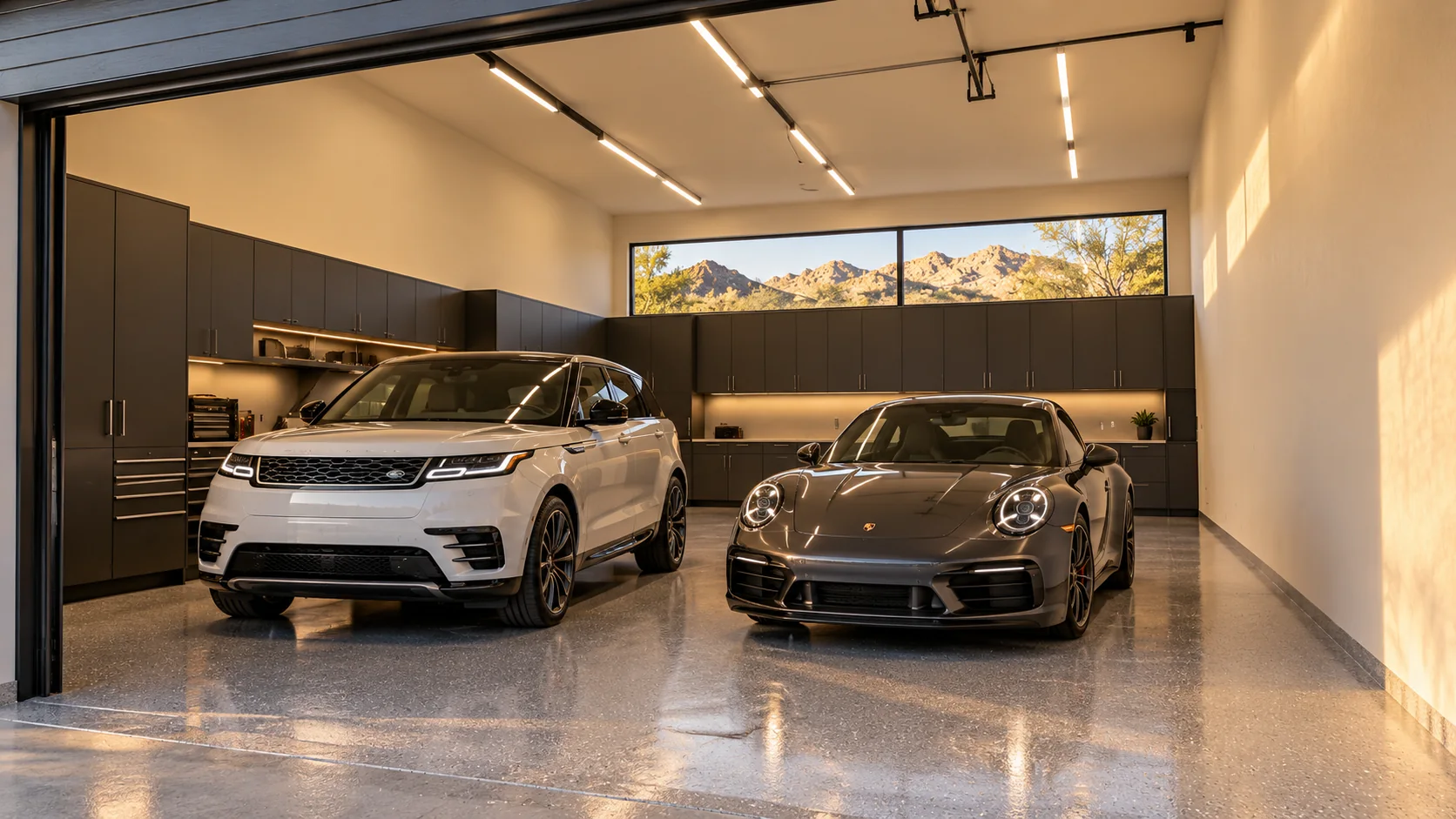 Home Court — garage interior concept rendering