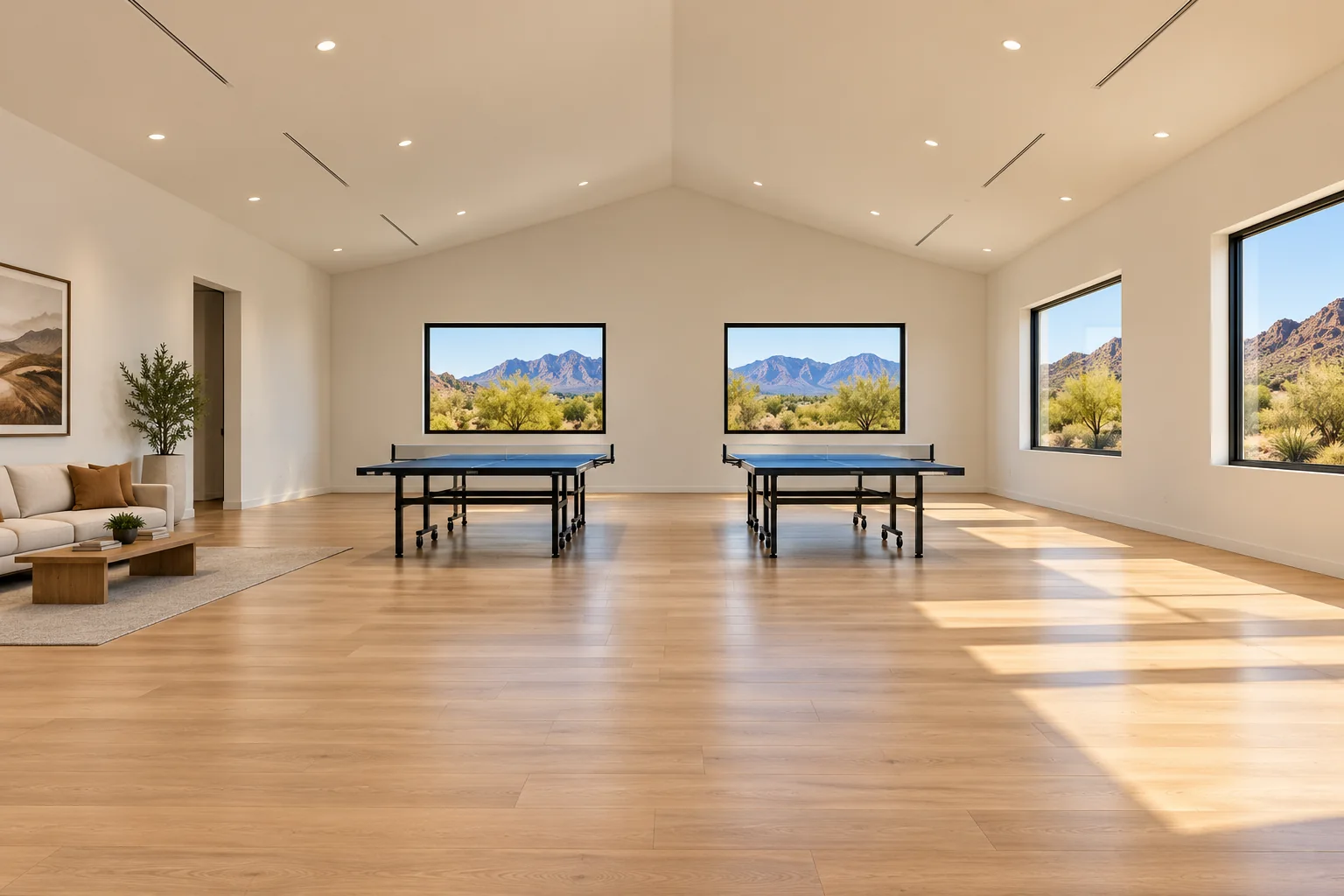 Rally House — table tennis hall concept rendering