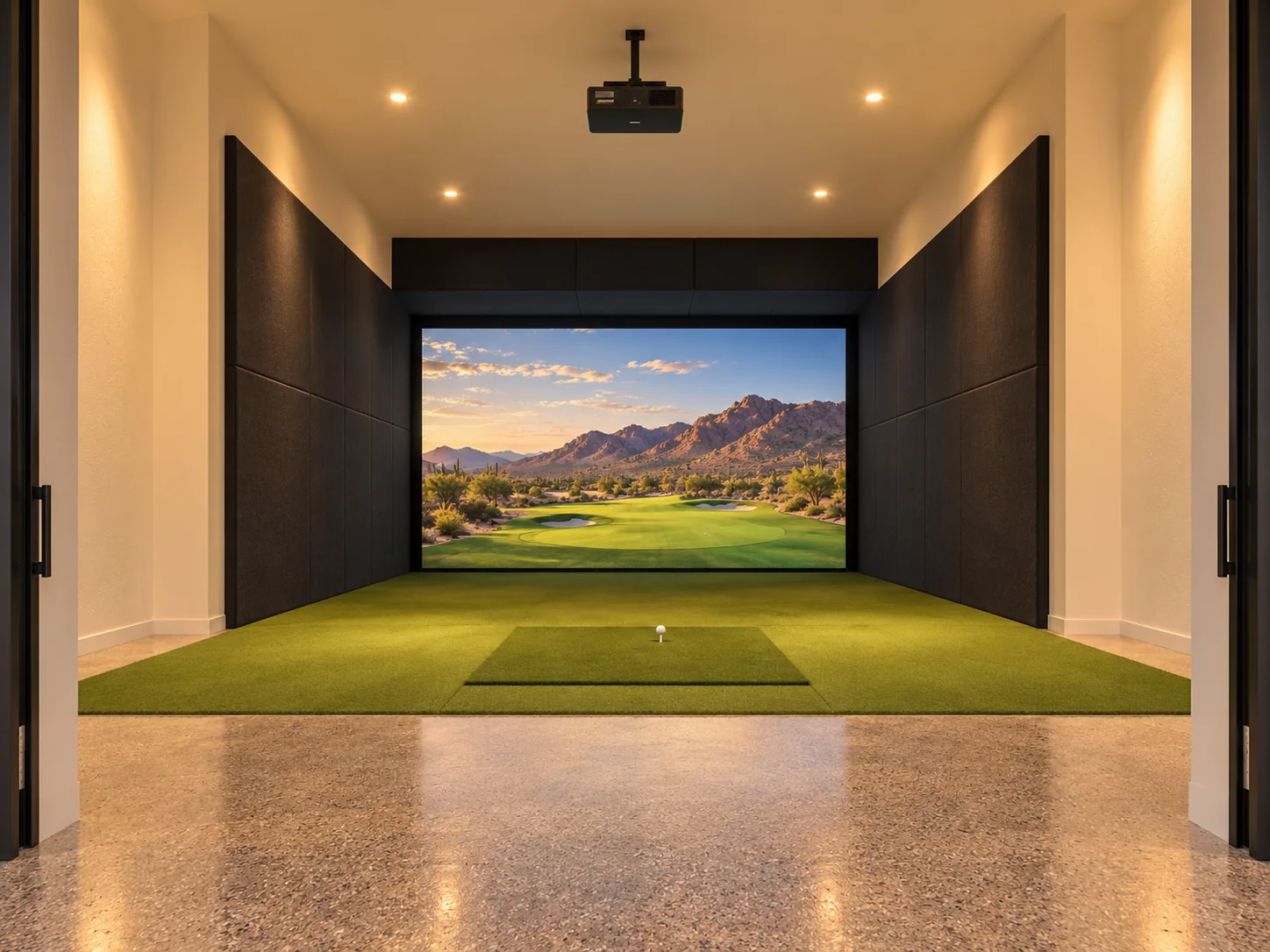The Club Fitter — golf simulator concept rendering