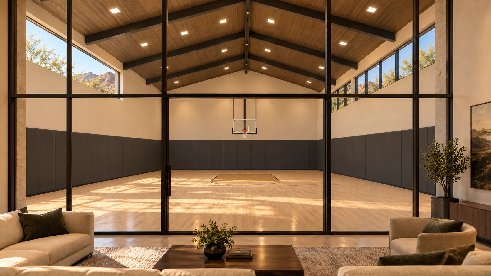 The Fieldhouse — indoor practice court concept rendering