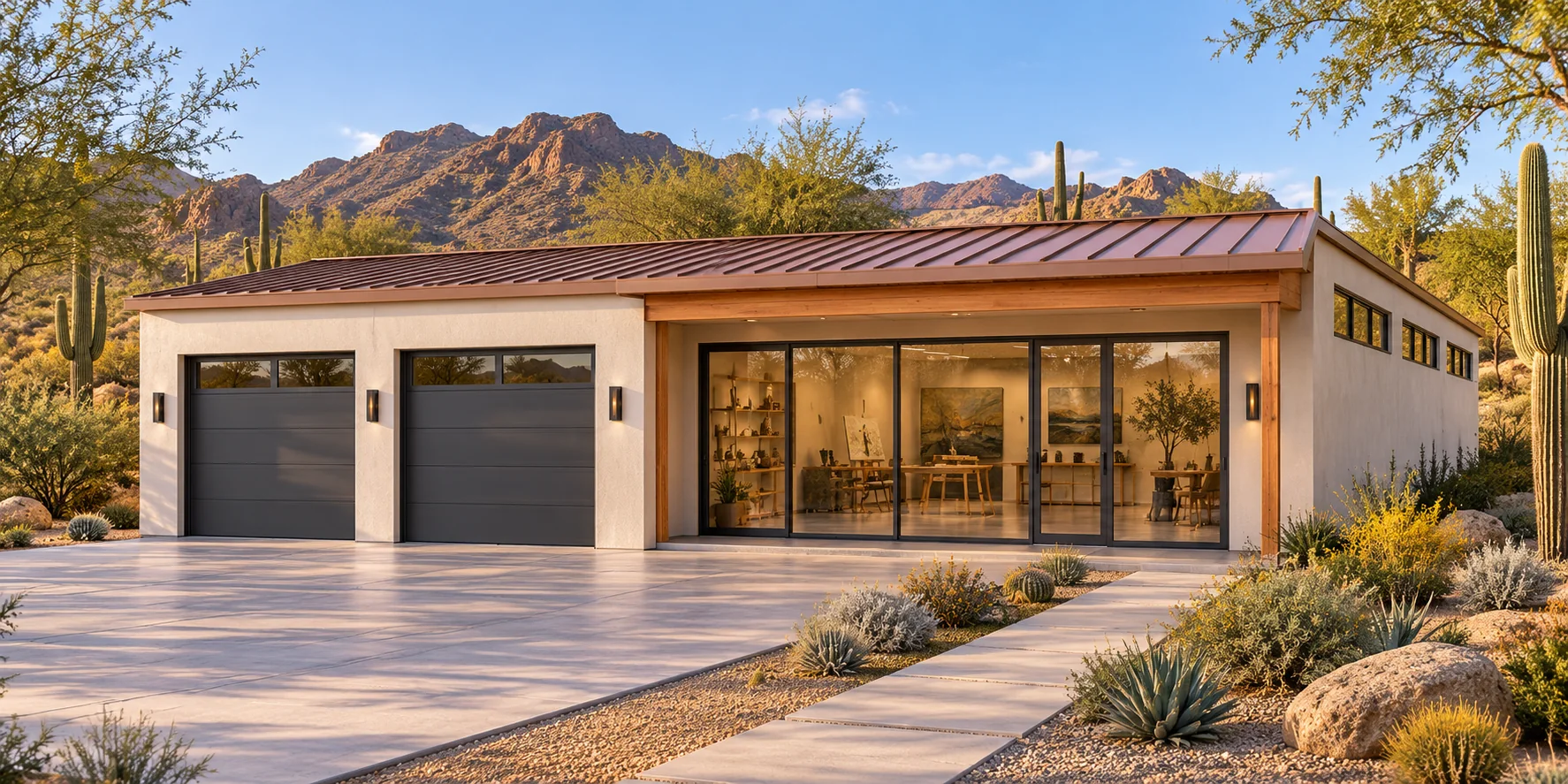 The Studio Wing — exterior arrival concept rendering