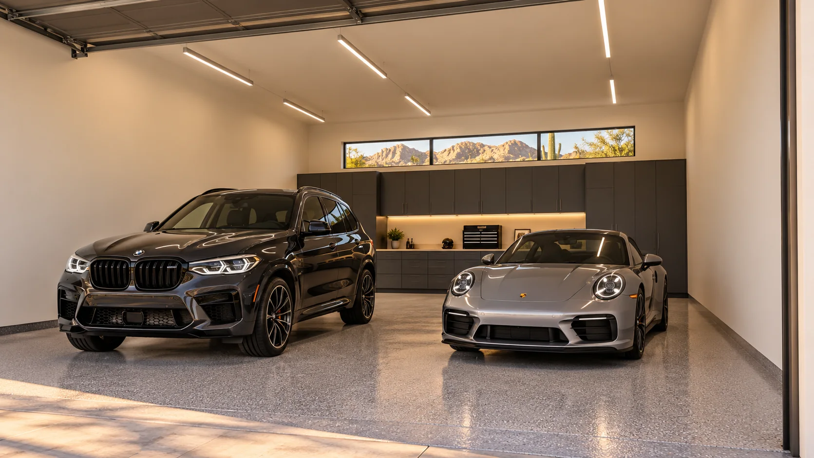 Training Ground — garage interior concept rendering