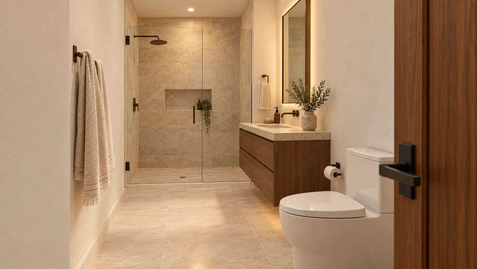 Work & Stay — guest bath concept rendering