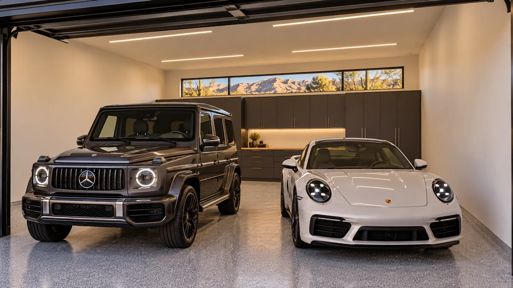 Work & Stay — garage interior concept rendering