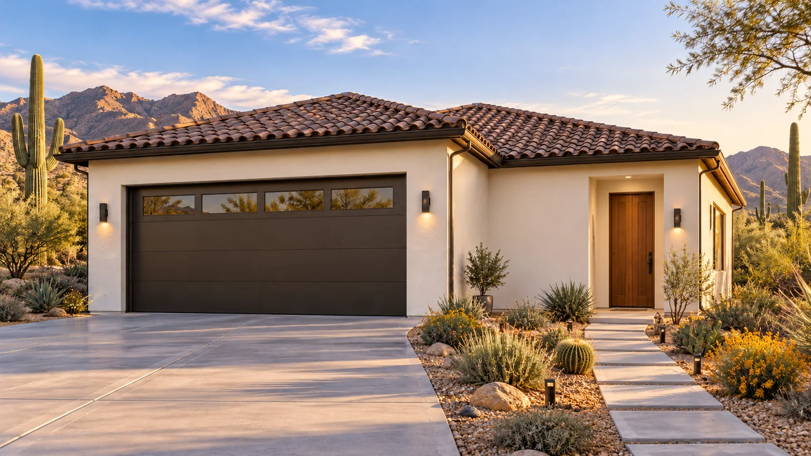 Work & Stay — exterior arrival concept rendering