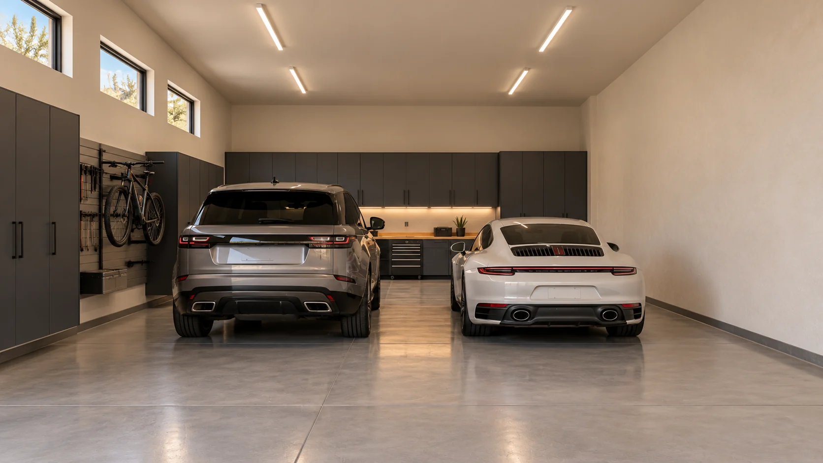 Courtyard Guest — garage interior architectural concept