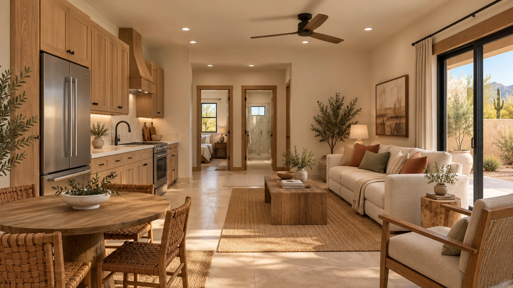 Courtyard Guest — living kitchen architectural concept