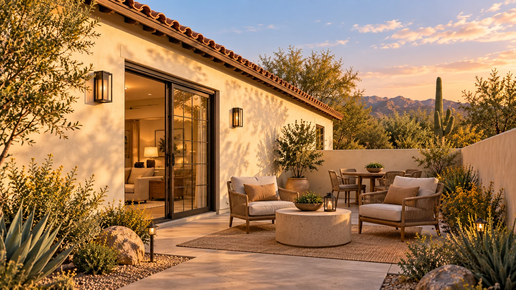 Courtyard Guest — private patio architectural concept