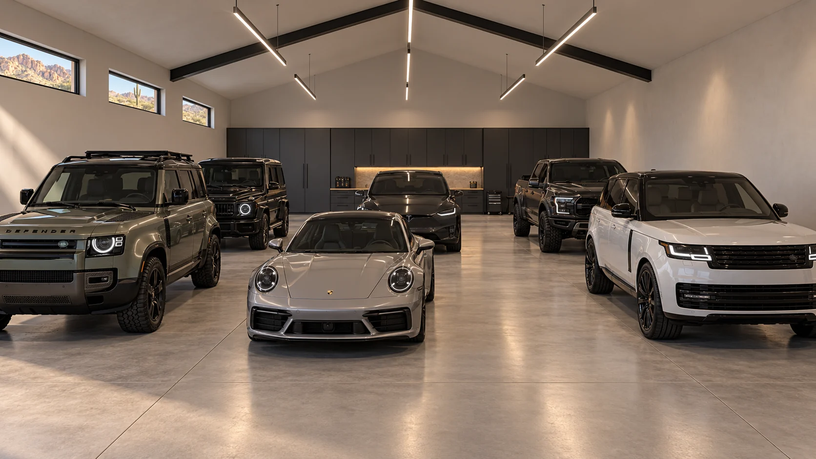Desert Residence Annex — garage interior architectural concept