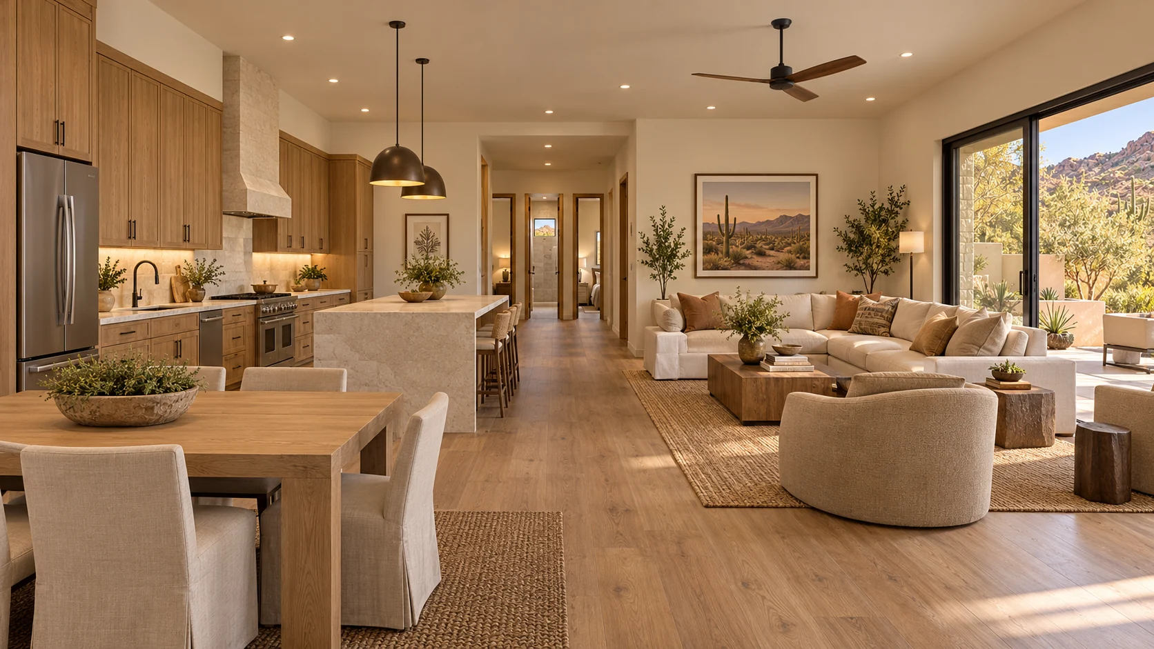 Double Horizon — living kitchen architectural concept