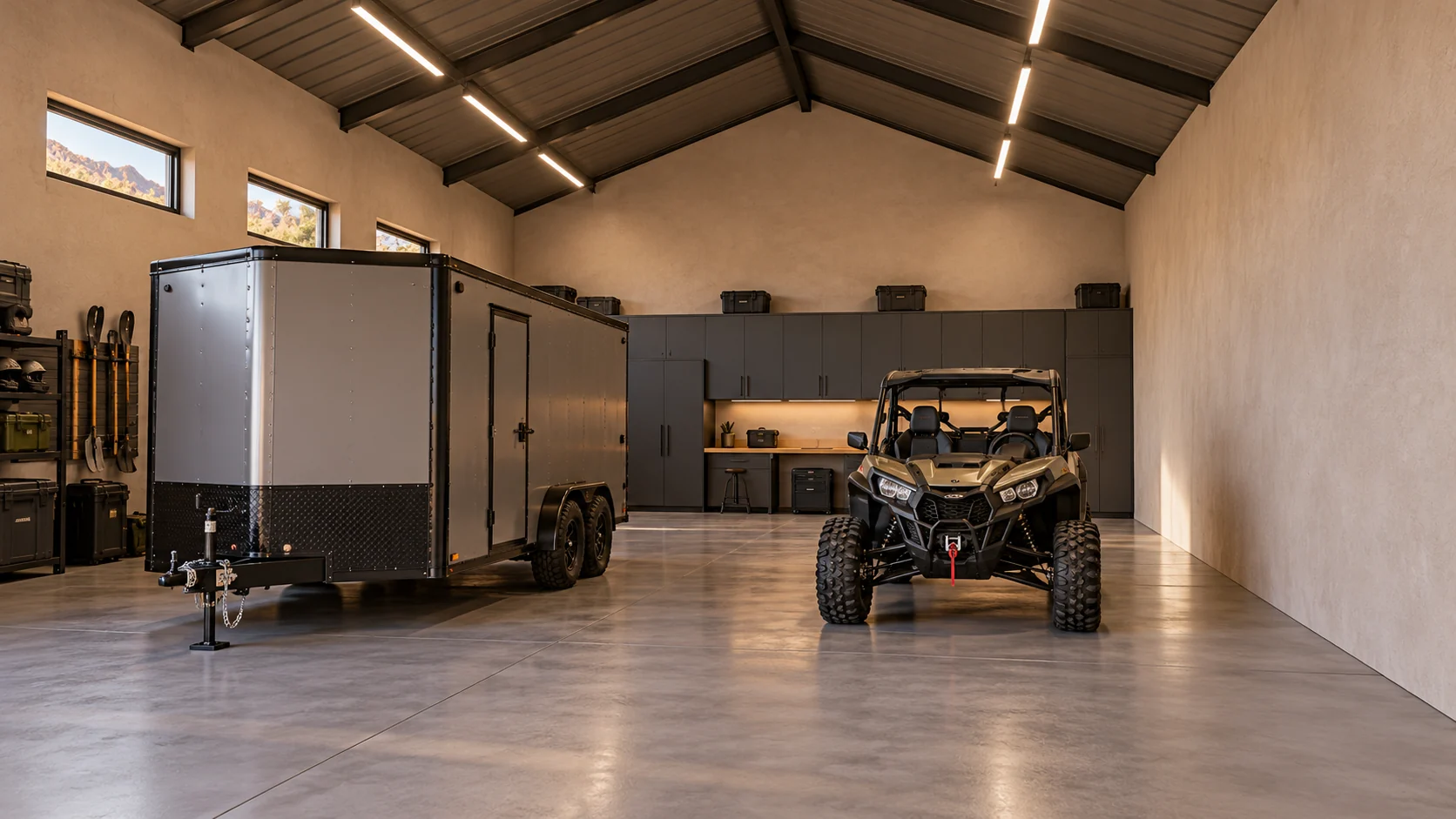 Dune Base — garage interior architectural concept