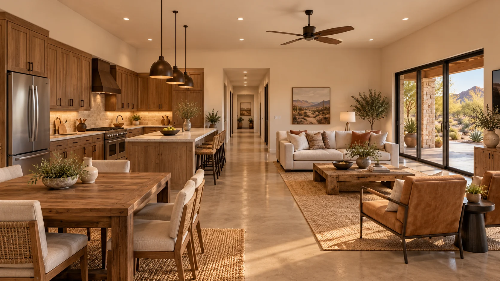 Family Compound — living kitchen architectural concept