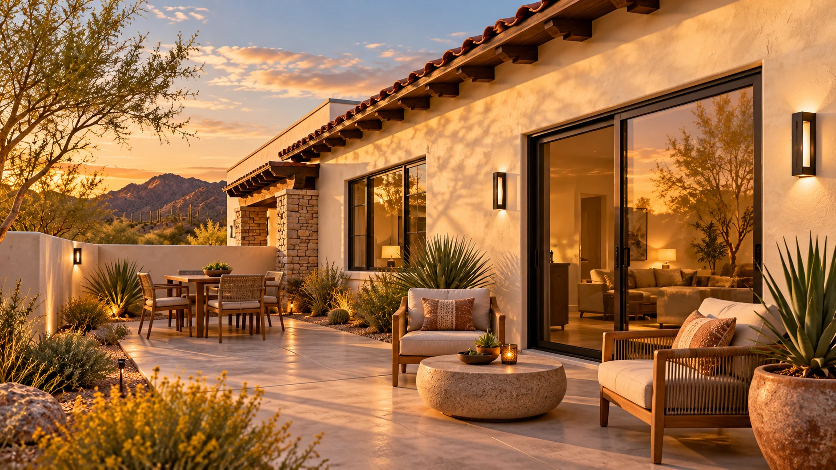 Family Compound — private patio architectural concept