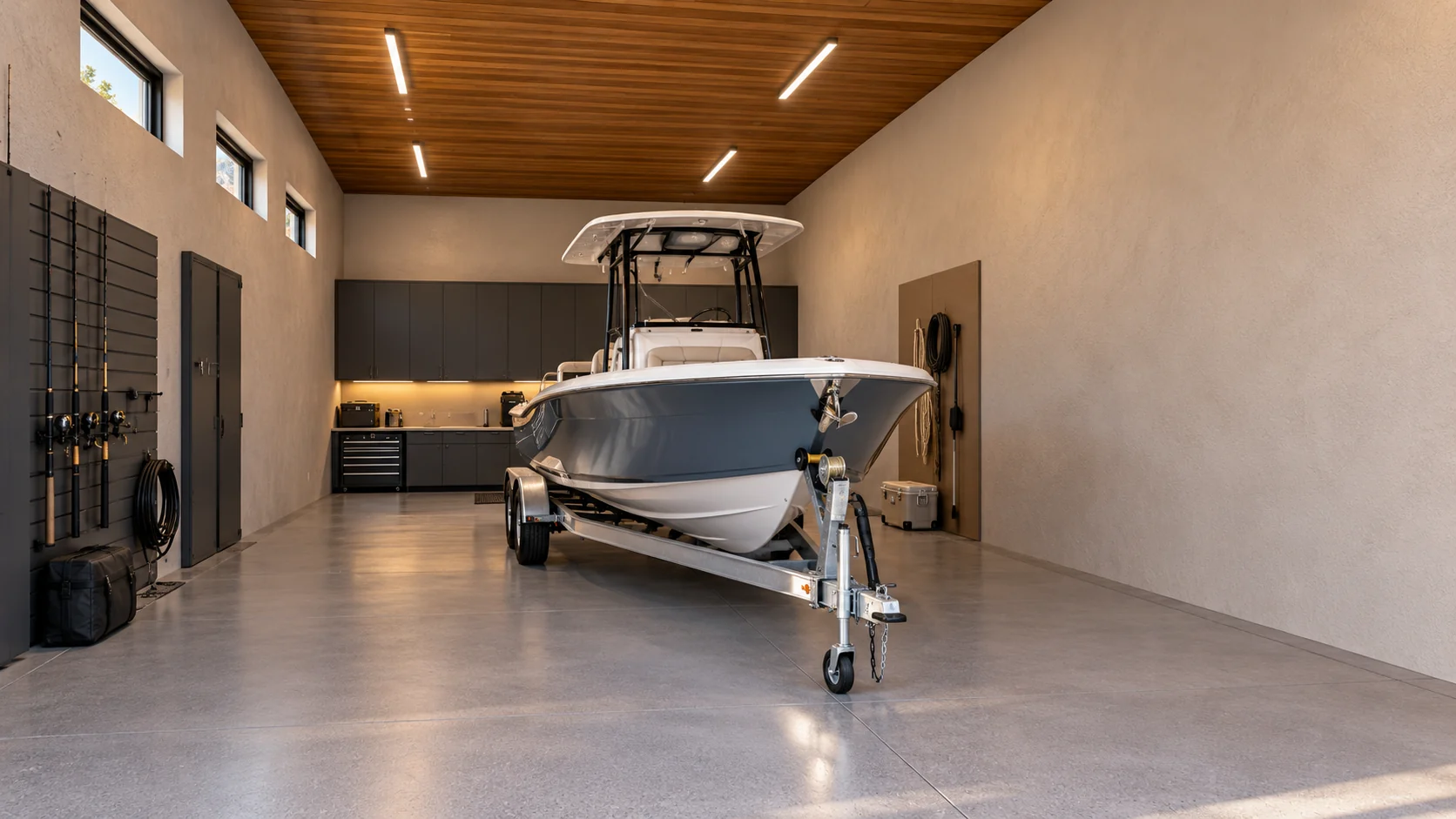 Lakebound — garage interior architectural concept