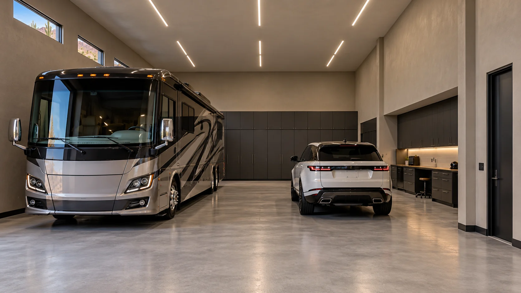 The Arrival Court — garage interior architectural concept