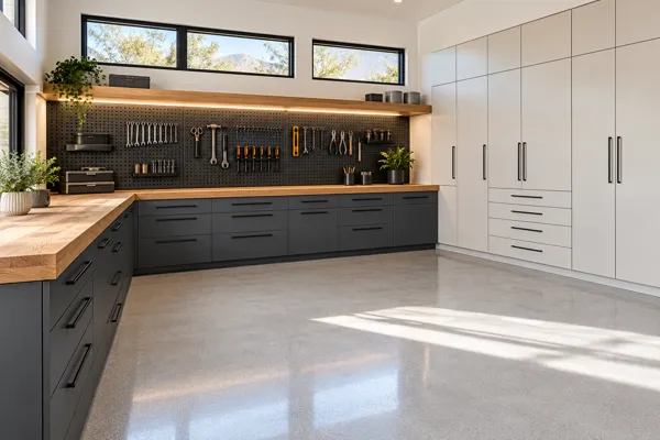 Oak & Iron Workshop architectural concept for garage inspiration