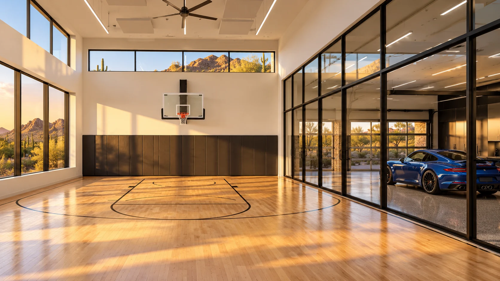 Garages with sports courts architectural inspiration